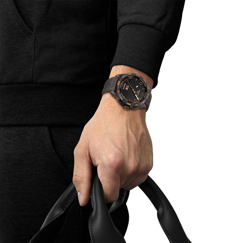 Reloj Digital Tissot T-Touch Connect Naranjo-1
