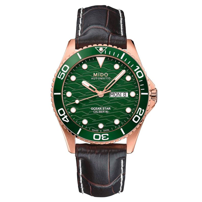 Reloj Mido Ocean Star 200C Cuero Cafe