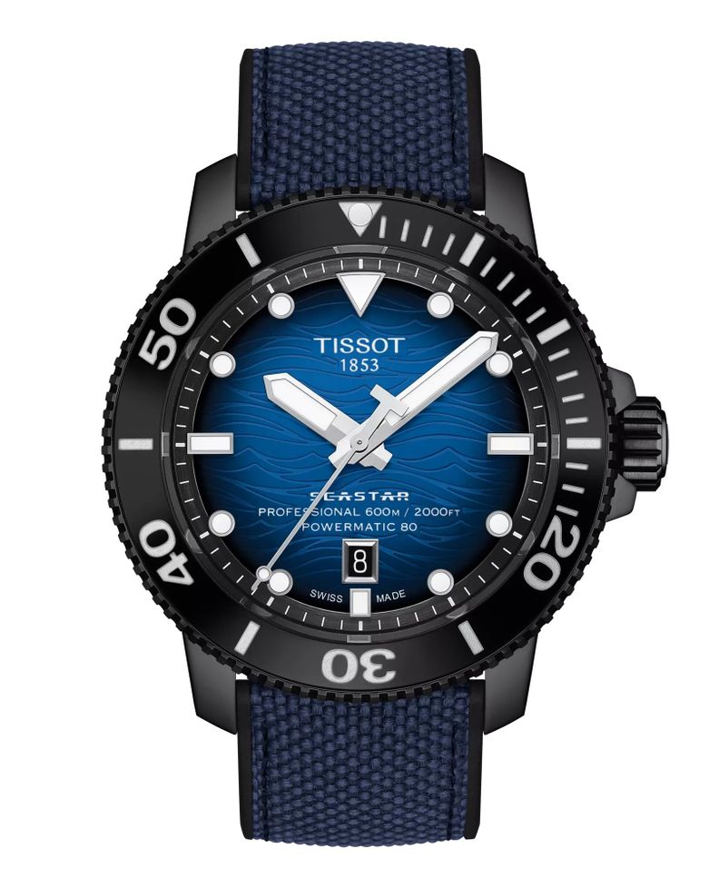 Reloj Tissot Seastar 2000 Professional Tela Azul Acero