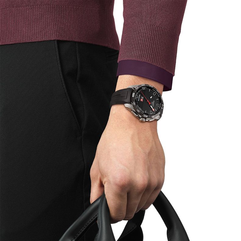 Reloj Digital Tissot T-Touch Connect Solar Acero Negro-1