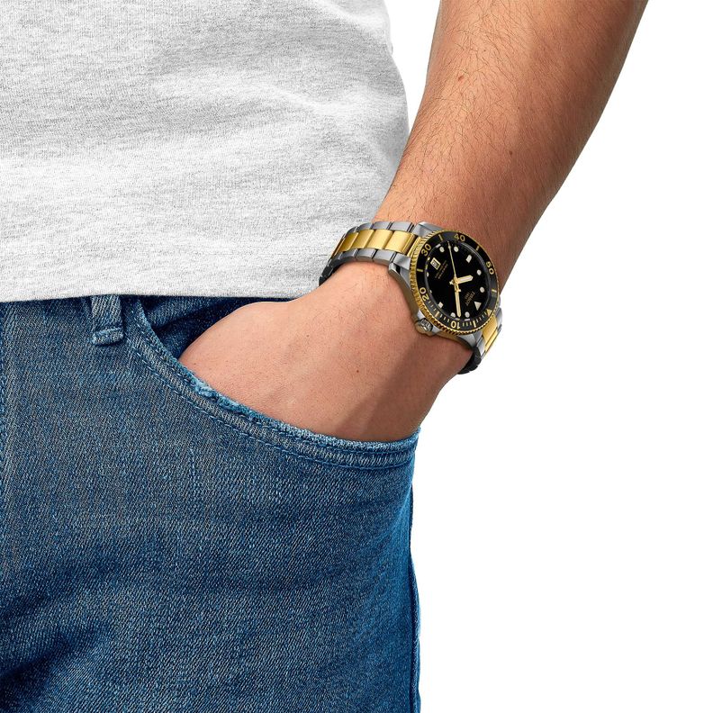 Reloj Tissot Seastar 1000 Bicolor Dorado-3
