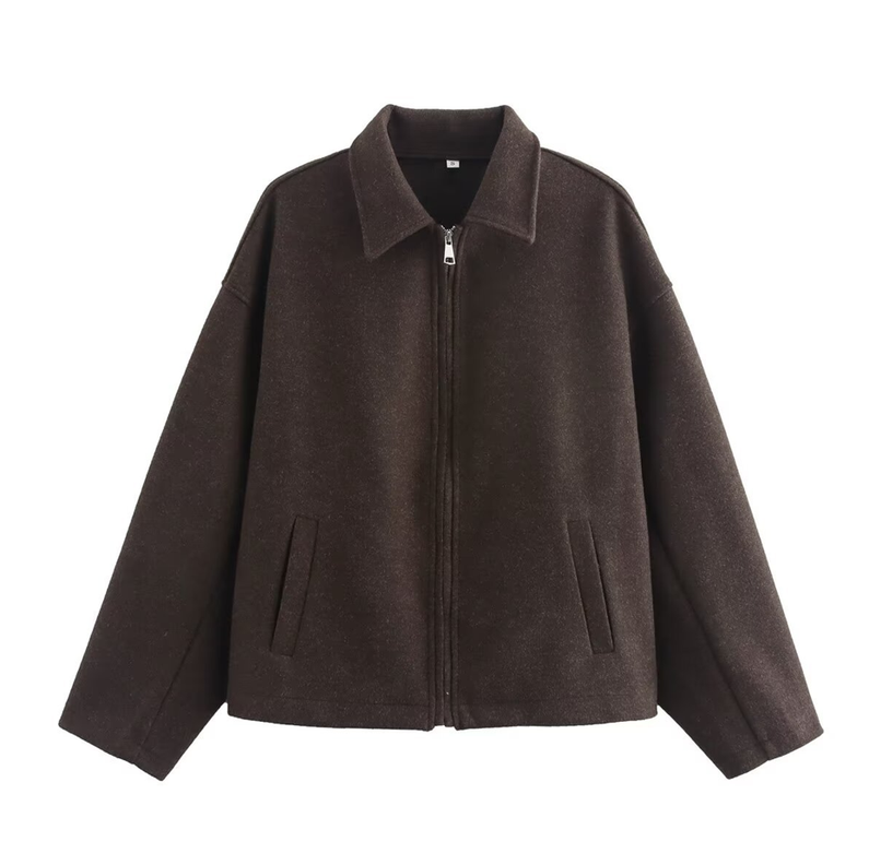 Abrigo Flavia Paño Oversize Gris