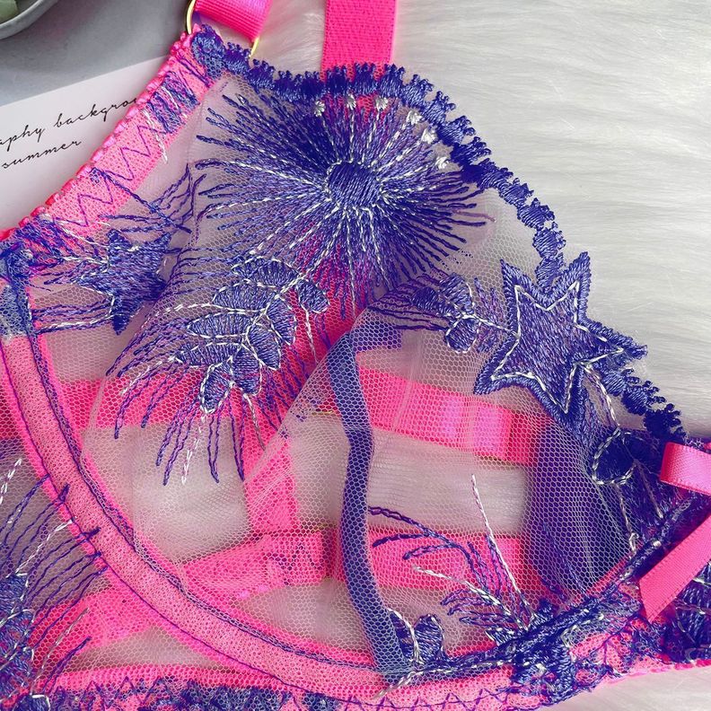 SET LENCERIA FUCSIA VIOLETT-2