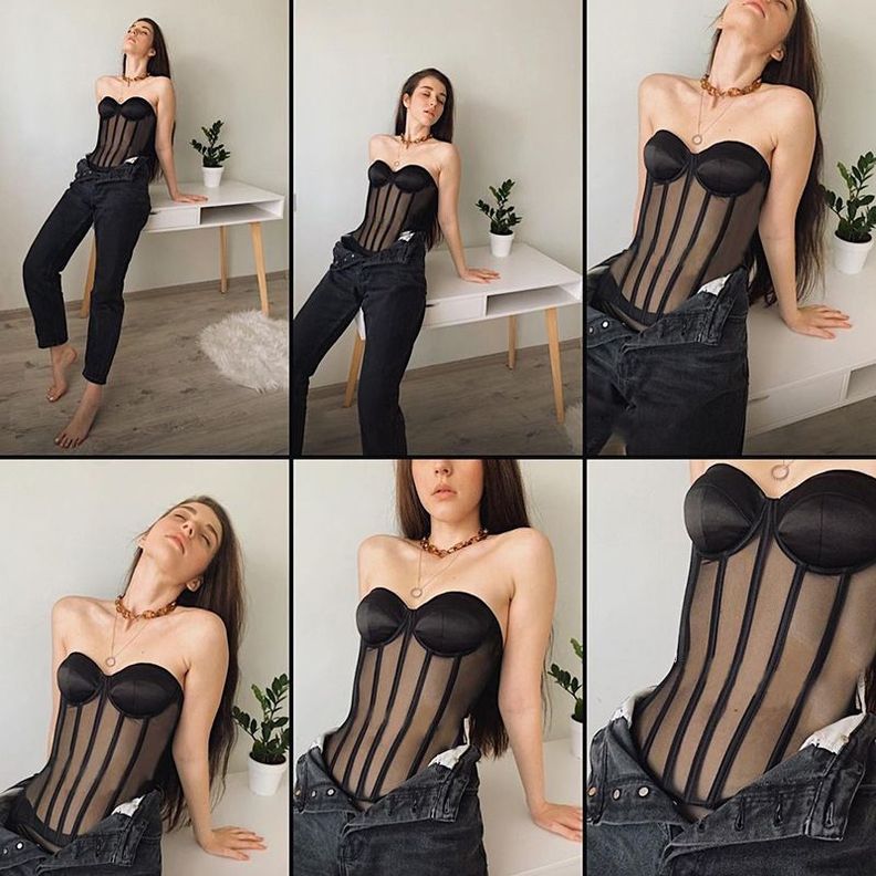 Corset Top Negro Amaratta-4