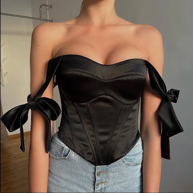 Corset Top Luxury Negro-1