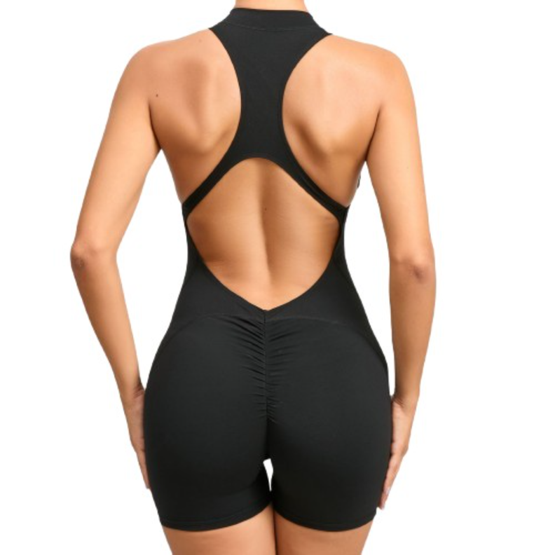 Body Jumpsuit  Deportivo Aitana Moldeador Cierre Rojo-1