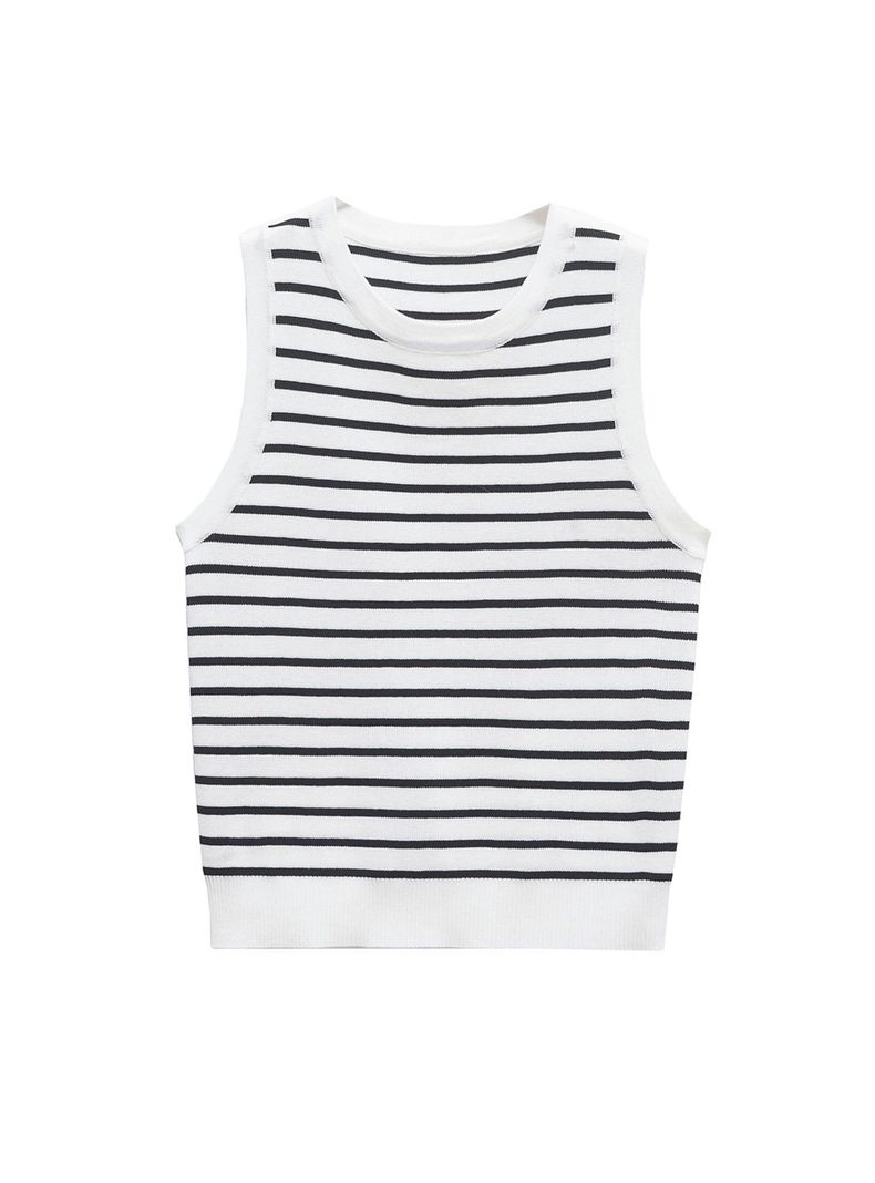 Polera Rayas Ajustado Celine Blanco