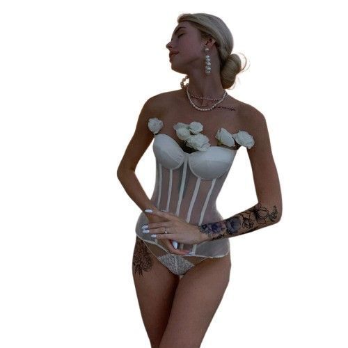 Corset Top Blanco Amaratta-1