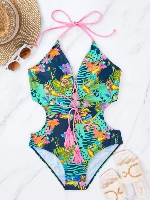 Traje de Baño Trikini Tropic Verde-2