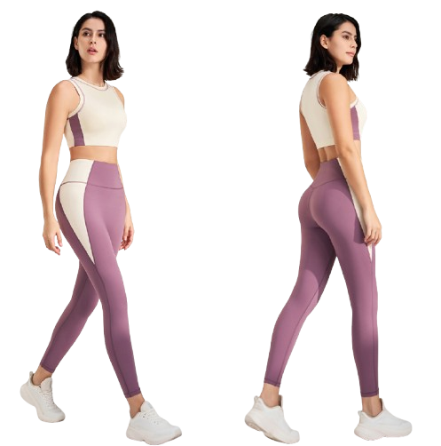 Conjunto de Leggins y Peto  Sujetador Marga Purpura Mujer-1