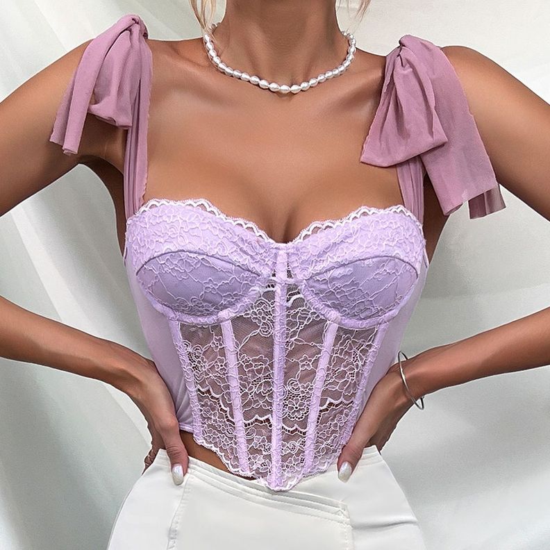 TOP CORSET  ENCAJE MORADO MARGOT-0