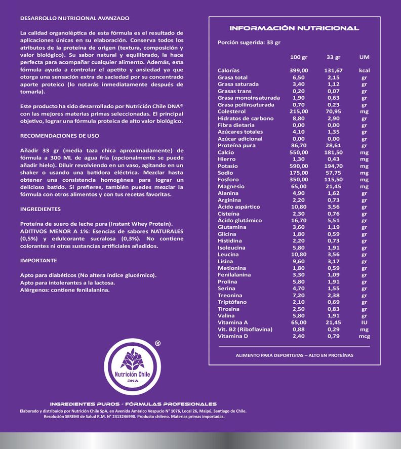 PROTEÍNA D N A® SABOR MORA D N A® POTE D N A® 1 KILO-1