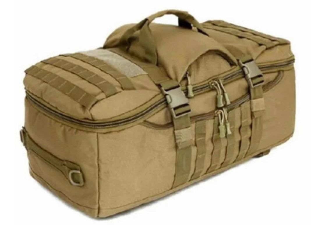 Bolso Viaje Y Mochila 60 Litros Militar/urbano/tactico/molle Ocre-0