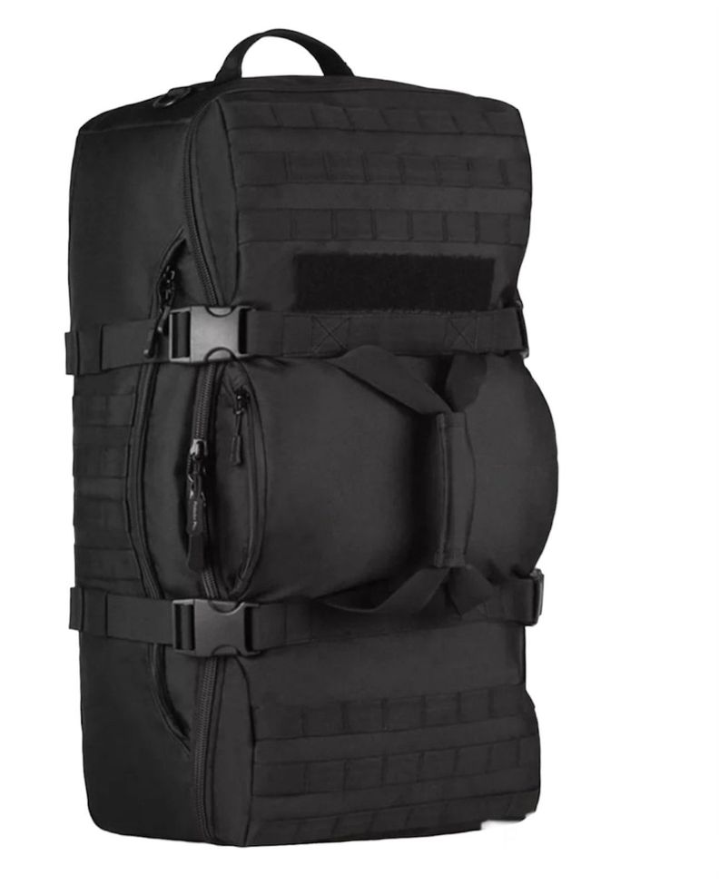 Bolso Viaje Y Mochila 60 Litros Militar/urbano/tactico/molle NEGRO-0