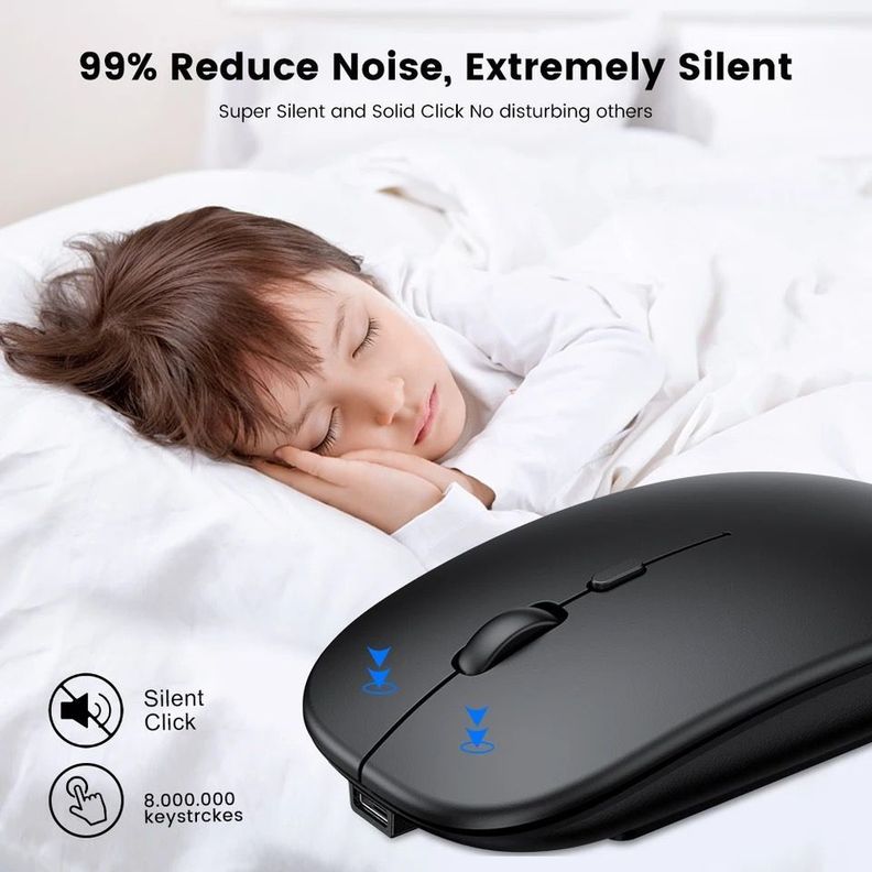 Mouse Dual Inalambrico Bluetooth Recargable Usb Optico-2