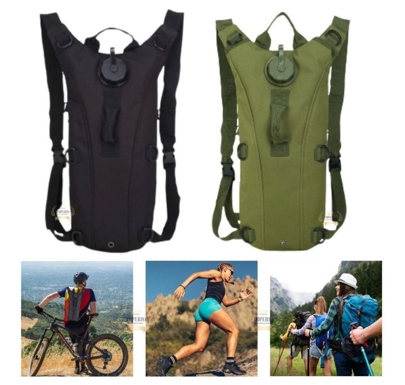 Mochila Hidratación Táctica Impermeable Con Bolsa De Agua 3l Verde-1