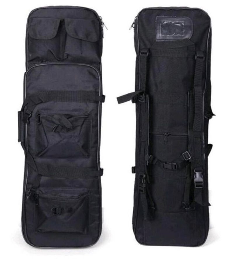 Mochila Táctica Militar Porta Rifle Caza Pistola Airsoft negro-1