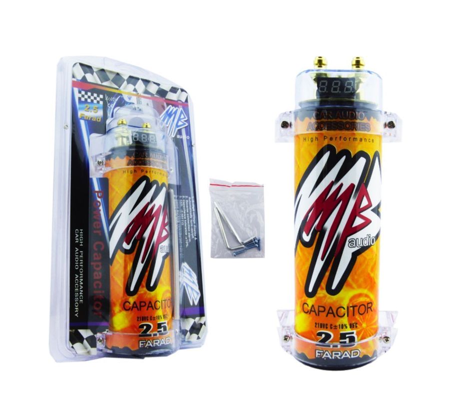 Capacitor Para Audio De Auto Marca MB Amarillo De 2.5-1