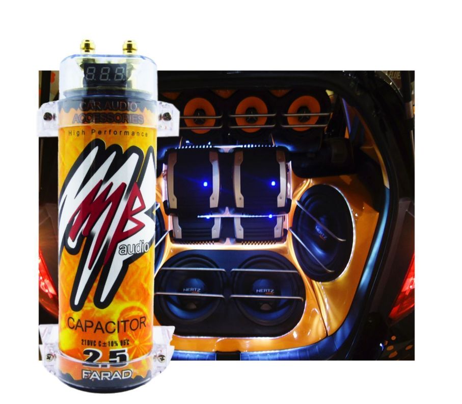Capacitor Para Audio De Auto Marca MB Amarillo De 2.5-2