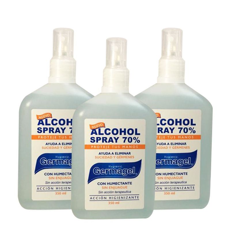 Pack 3 Alcohol Spray 70% 350ml-0