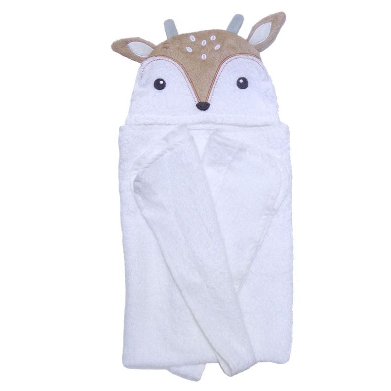 Toalla Capucha Premium para bebé Algodón 85x75 cms blanco-1