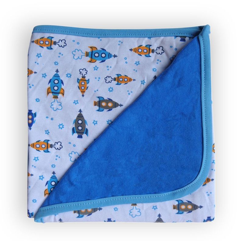 Manta para bebé de Algodón Premium Mini Me azul-1