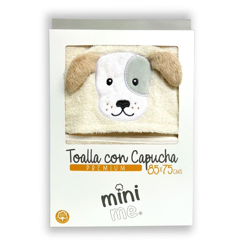 Toalla Capucha Premium para bebé Algodón 85x75 cms perrito-0