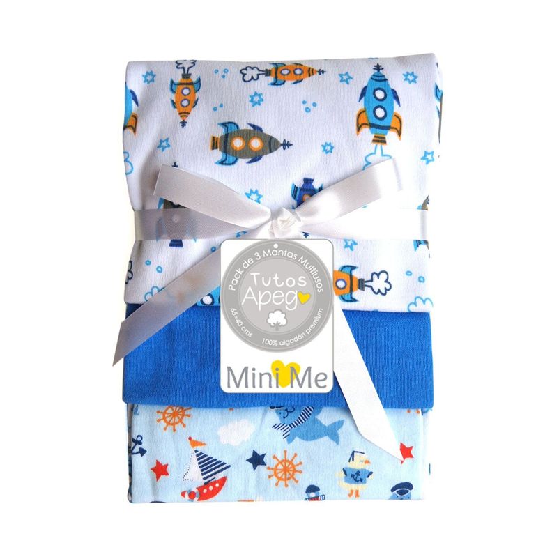 Pack 3 Tutos para bebé azul-0