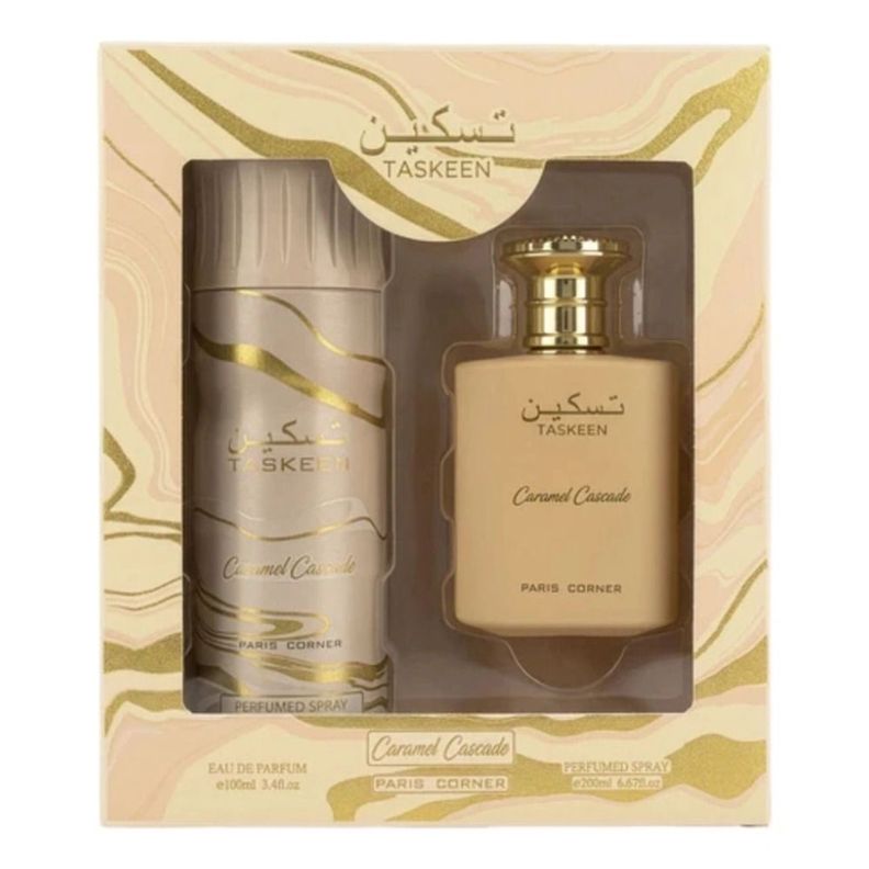 Set Taskeen Caramel Cascade Paris Corner EDP Unisex 100 ml Diseno 1