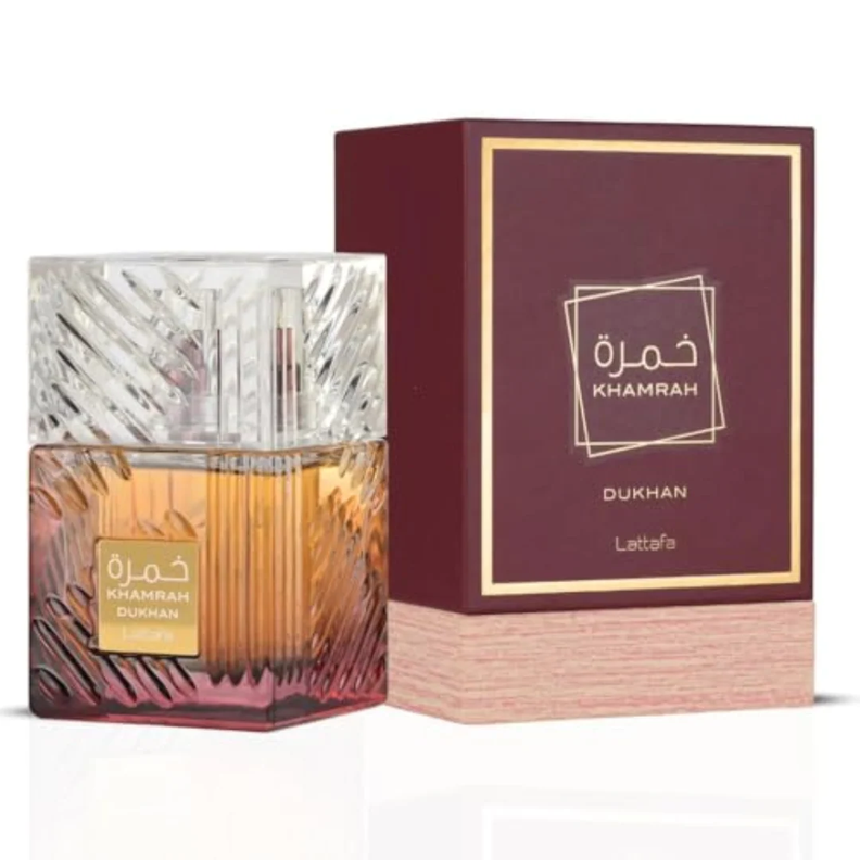 Perfume Khamrah Dukhan Lattafa EDP Unisex 100 ml Diseno 1
