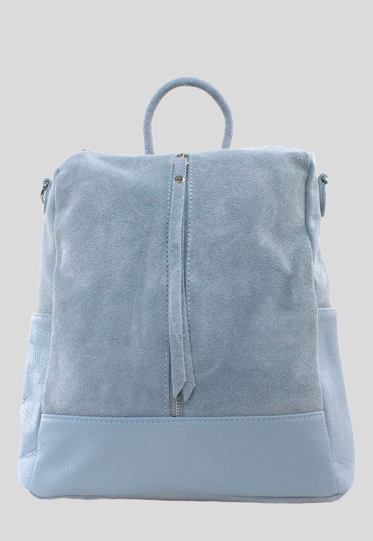 Mochila Reno Base Cuero Celeste-0