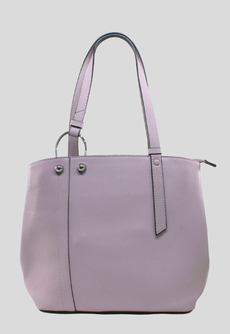 Cartera Correa Y Argolla Lila-0