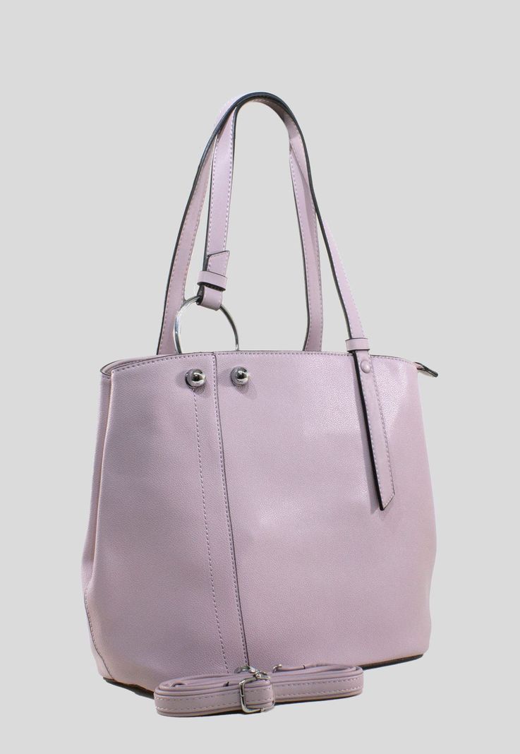 Cartera Correa Y Argolla Lila-1