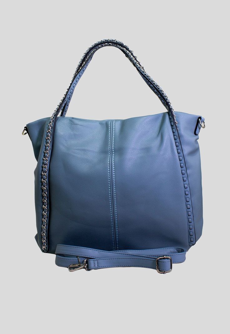 Cartera con full y cadena Celeste-1