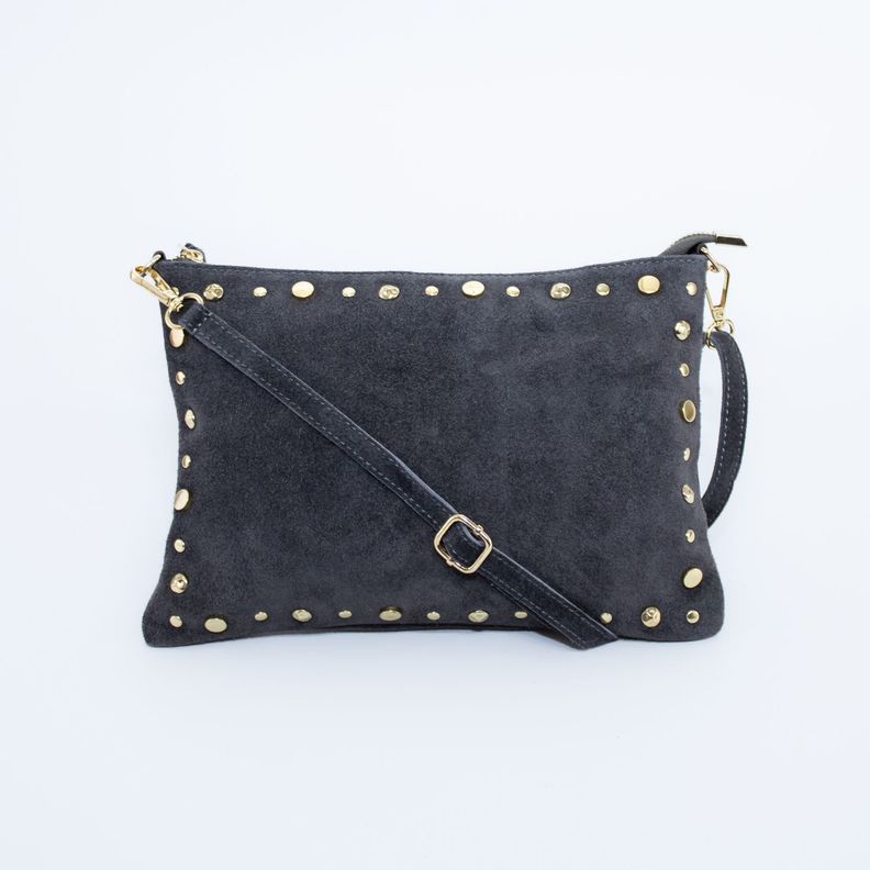 Bandolera Mailea reno con remaches Gris-0