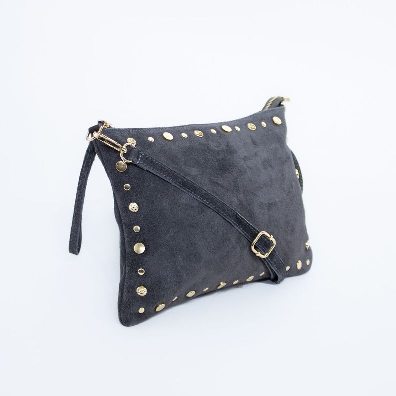 Bandolera Mailea reno con remaches Gris-1