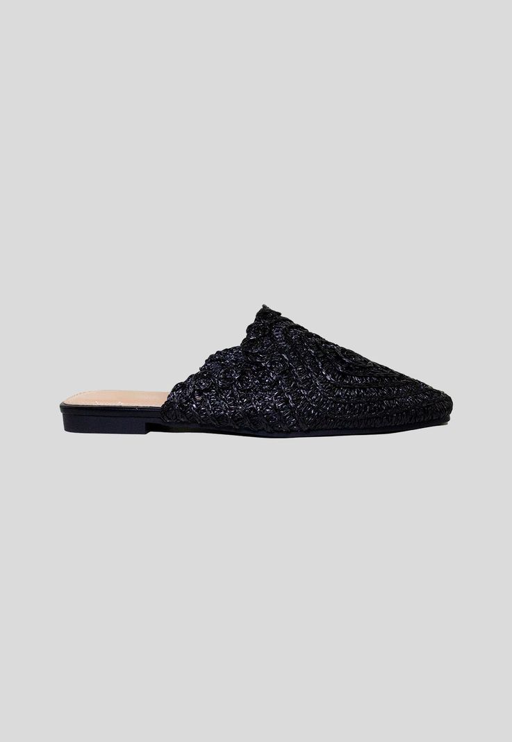Puntilla tejida crochet Negro-2