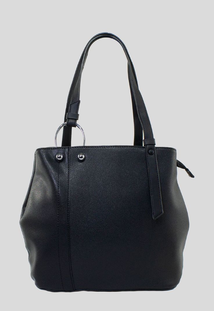 Cartera Correa Y Argolla Negro-0