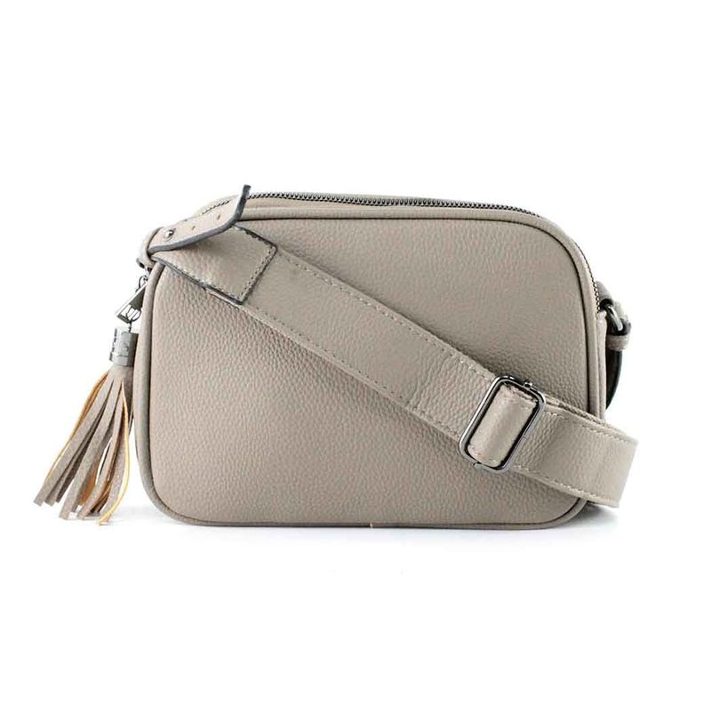 Bandolera Ecocuero Lisa 828 Mujer Khaki Mailea-0