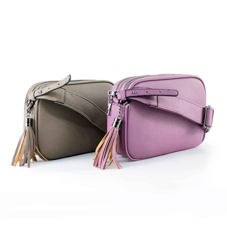 Bandolera Ecocuero Lisa 828 Mujer Khaki Mailea-4