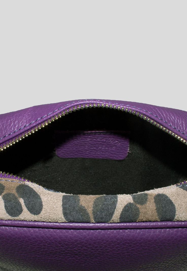 Cartera cuero cierre leo Morado-3