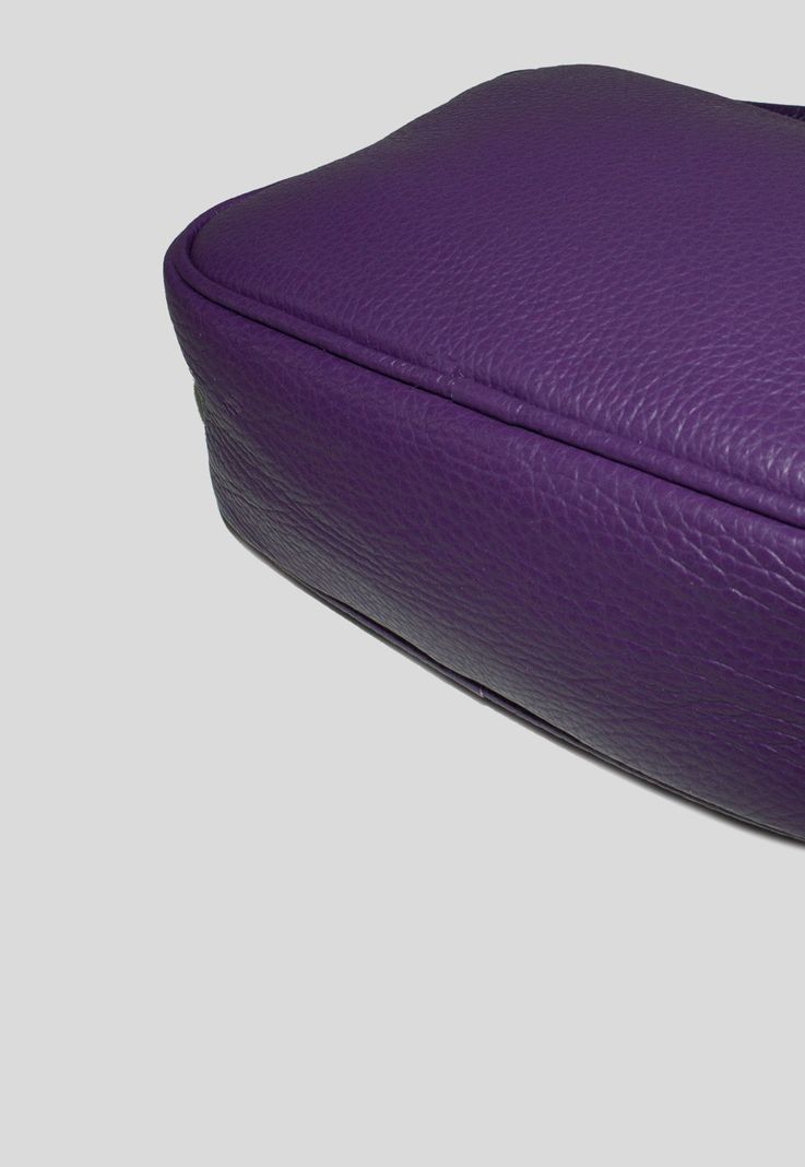 Cartera cuero cierre leo Morado-4