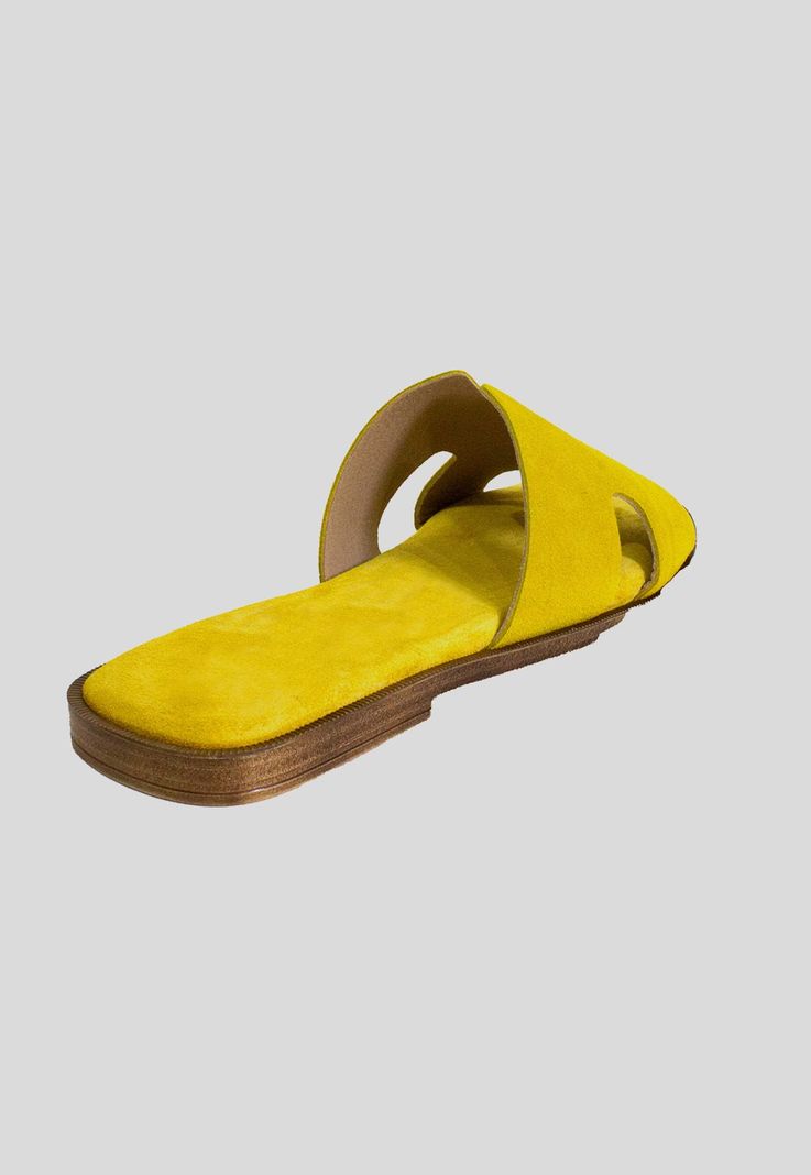 Sandalia reno plana acolchada Amarillo-1