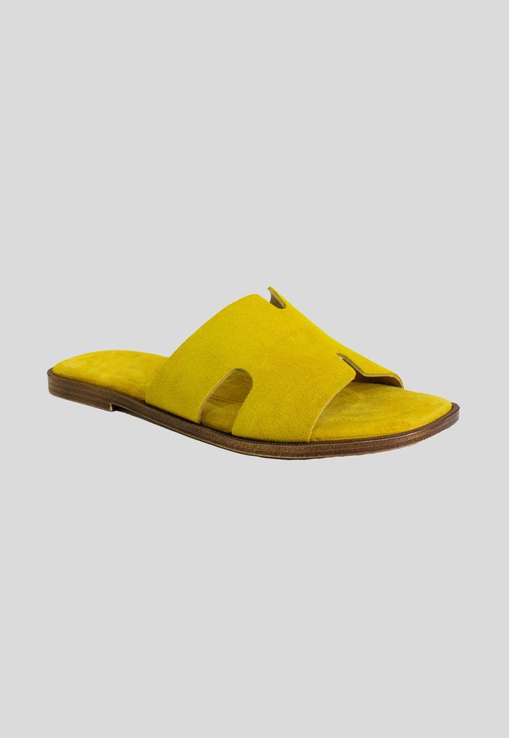 Sandalia reno plana acolchada Amarillo-2