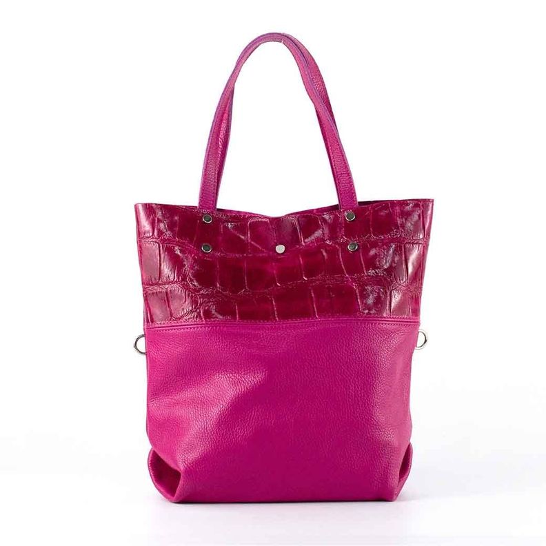 Cartera de Cuero Coco Broche 743 Mujer Fucsia Mailea-1