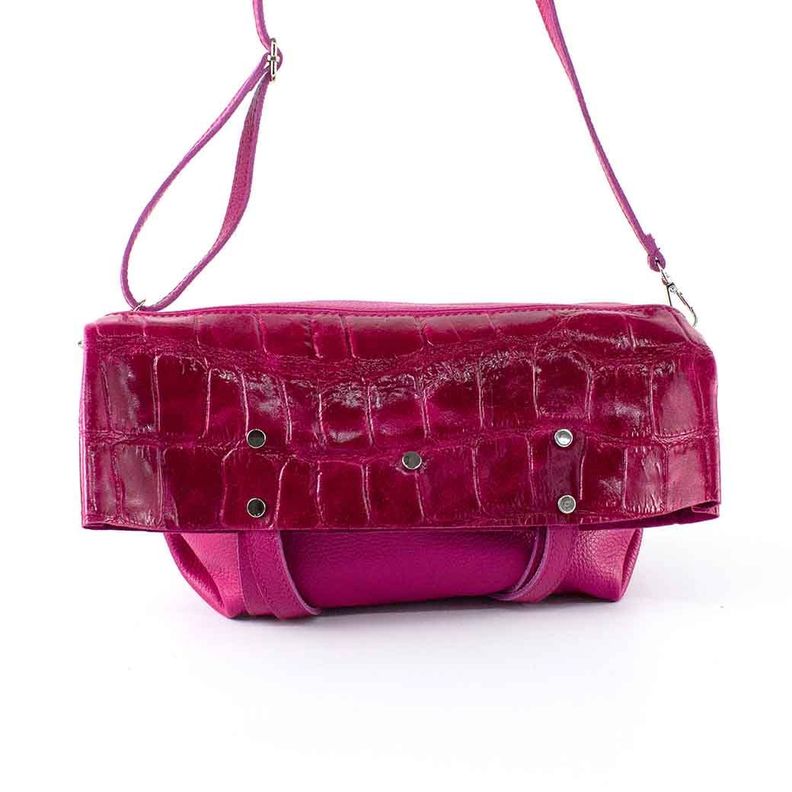 Cartera de Cuero Coco Broche 743 Mujer Fucsia Mailea-6