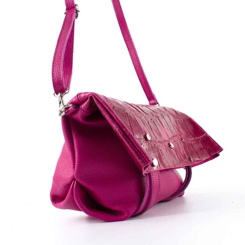 Cartera de Cuero Coco Broche 743 Mujer Fucsia Mailea-7