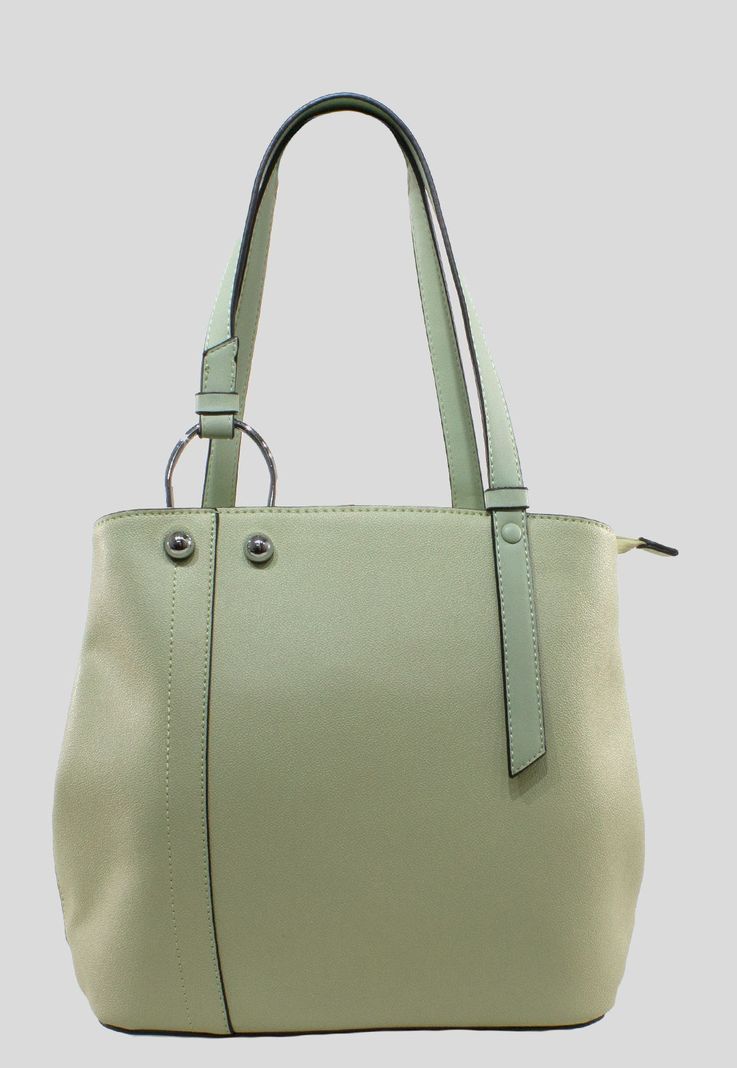 Cartera Correa Y Argolla Verde-0
