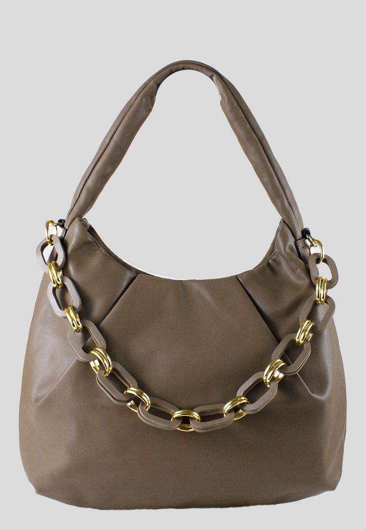 Cartera Cadena Frontal Taupe-0