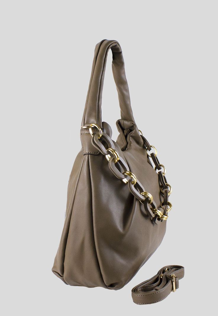 Cartera Cadena Frontal Taupe-1